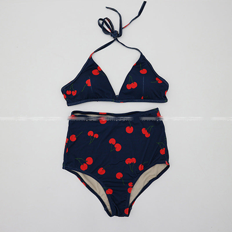 Cherry Print Sexy Spa Swimwear